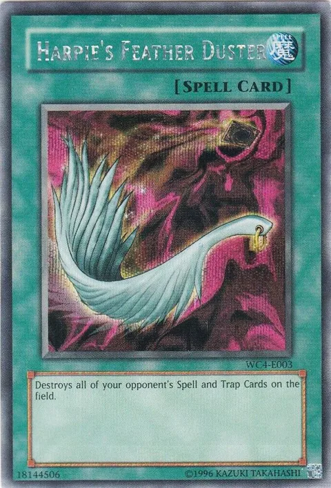 Harpie's Feather Duster WC4-E003 Yu-Gi-Oh card from World Championship 2004: GBA Promo