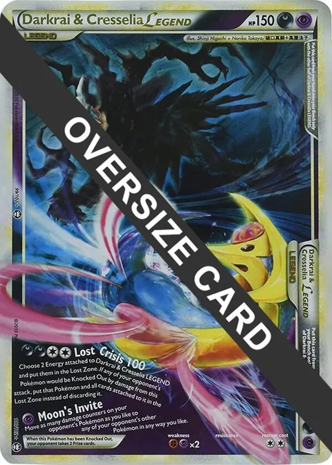 Darkrai & Cresselia Legend - 99/102 & 100/102 Single Oversized Promo #099/102 & 100/102 Holofoil Pokémon card from Jumbo Cards