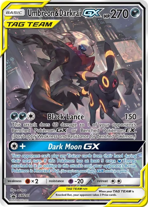Umbreon & Darkrai GX #SM241 Holofoil Pokémon card from SM Promos