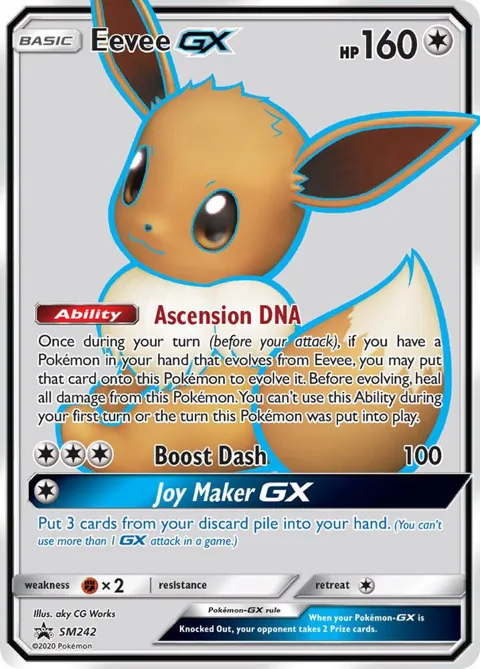 Eevee GX #SM242 Holofoil Pokémon card from SM Promos