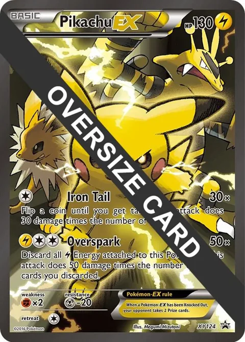 Pikachu EX #XY124 Holofoil Pokémon card from Jumbo Cards