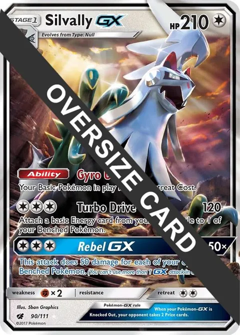 Silvally GX - 90/111 #090/111 Holofoil Pokémon card from Jumbo Cards