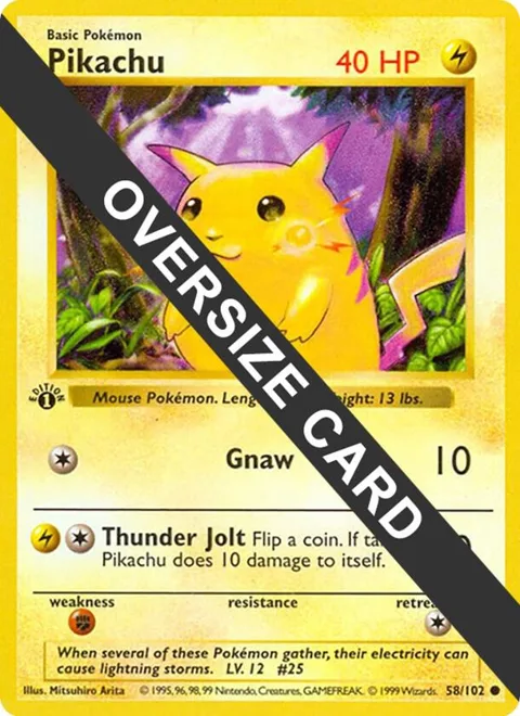 Pikachu - 58/102 #058/102 Pokémon card from Jumbo Cards