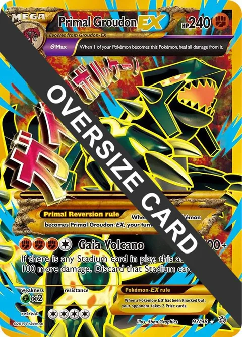 Primal Groudon EX - 97/98 #097/098 Holofoil Pokémon card from Jumbo Cards