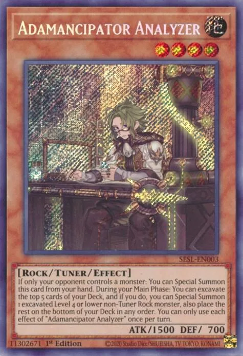 Adamancipator Analyzer SESL-EN003 Yu-Gi-Oh card from Secret Slayers