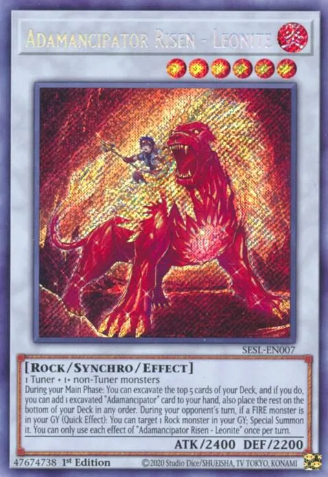 Adamancipator Risen - Leonite SESL-EN007 Yu-Gi-Oh card from Secret Slayers