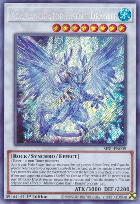 Adamancipator Risen - Dragite SESL-EN009 Yu-Gi-Oh card from Secret Slayers