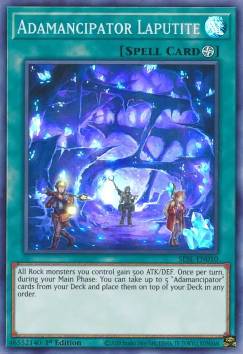 Adamancipator Laputite SESL-EN010 Yu-Gi-Oh card from Secret Slayers
