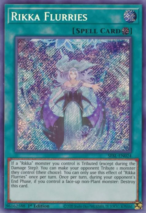 Rikka Flurries SESL-EN024 Yu-Gi-Oh card from Secret Slayers