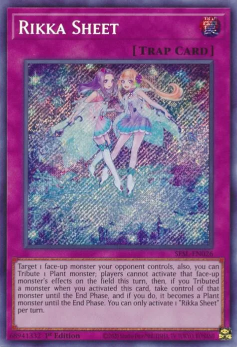 Rikka Sheet SESL-EN026 Yu-Gi-Oh card from Secret Slayers