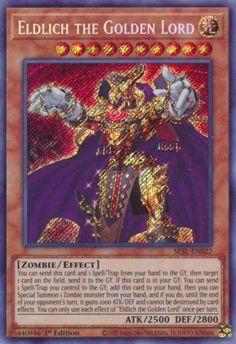 Eldlich the Golden Lord SESL-EN027 Yu-Gi-Oh card from Secret Slayers
