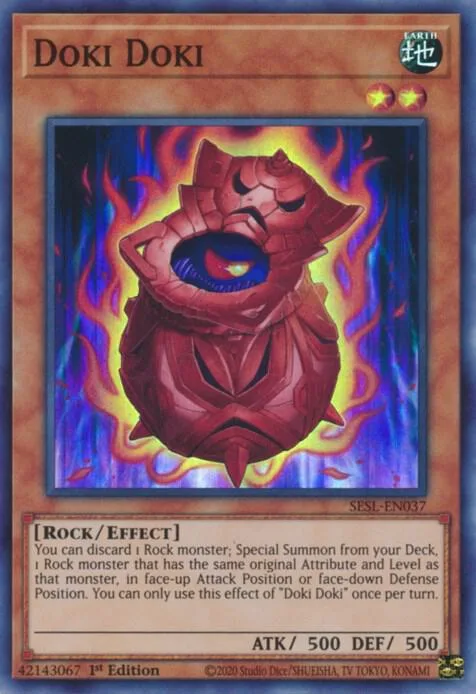 Doki Doki SESL-EN037 Yu-Gi-Oh card from Secret Slayers
