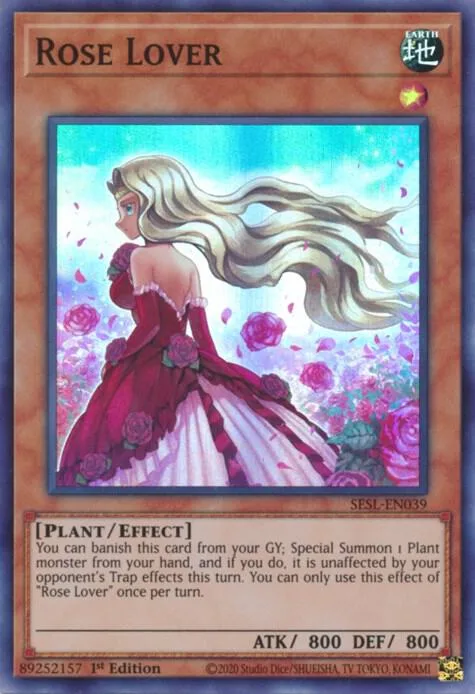 Rose Lover SESL-EN039 Yu-Gi-Oh card from Secret Slayers
