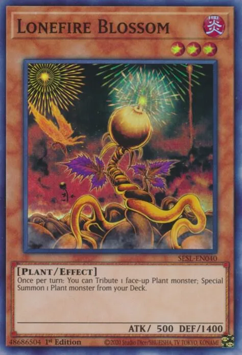 Lonefire Blossom SESL-EN040 Yu-Gi-Oh card from Secret Slayers