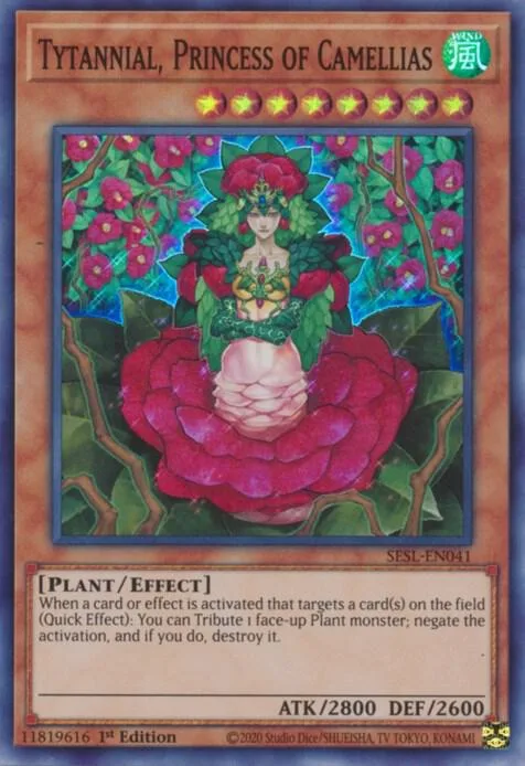 Tytannial, Princess of Camellias SESL-EN041 Yu-Gi-Oh card from Secret Slayers