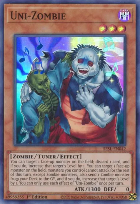Uni-Zombie SESL-EN042 Yu-Gi-Oh card from Secret Slayers