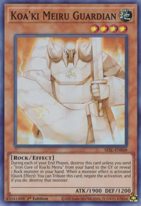 Koa'ki Meiru Guardian SESL-EN048 Yu-Gi-Oh card from Secret Slayers