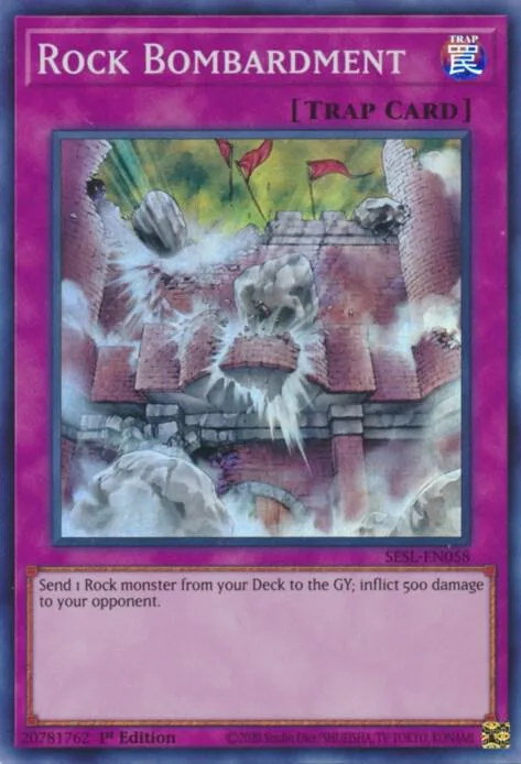 Rock Bombardment SESL-EN058 Yu-Gi-Oh card from Secret Slayers