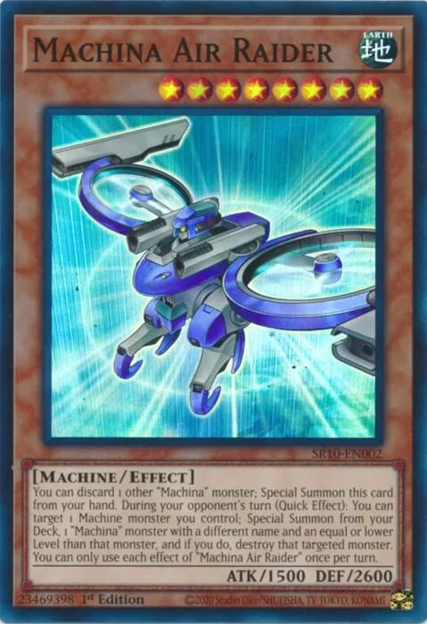 Machina Air Raider SR10-EN002 Yu-Gi-Oh card from Structure Deck: Mechanized Madness