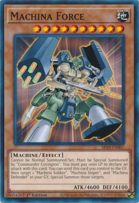 Machina Force SR10-EN007 Yu-Gi-Oh card from Structure Deck: Mechanized Madness