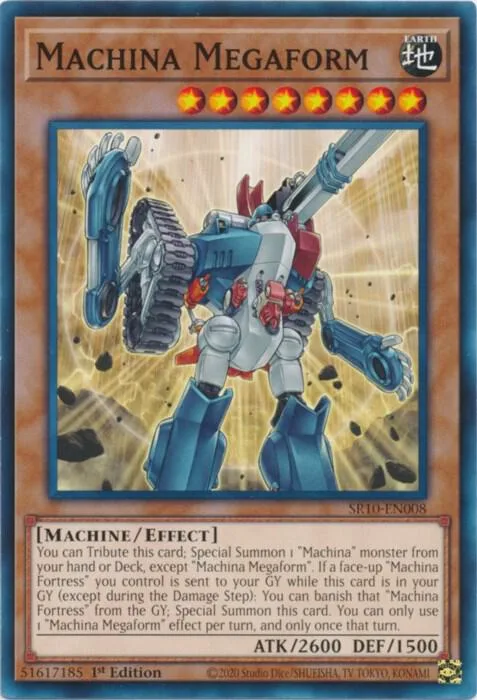 Machina Megaform SR10-EN008 Yu-Gi-Oh card from Structure Deck: Mechanized Madness