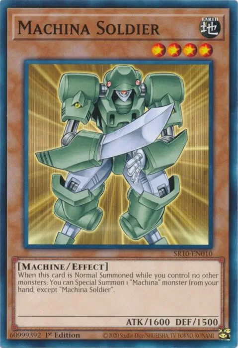 Machina Soldier SR10-EN010 Yu-Gi-Oh card from Structure Deck: Mechanized Madness