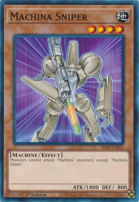 Machina Sniper SR10-EN011 Yu-Gi-Oh card from Structure Deck: Mechanized Madness