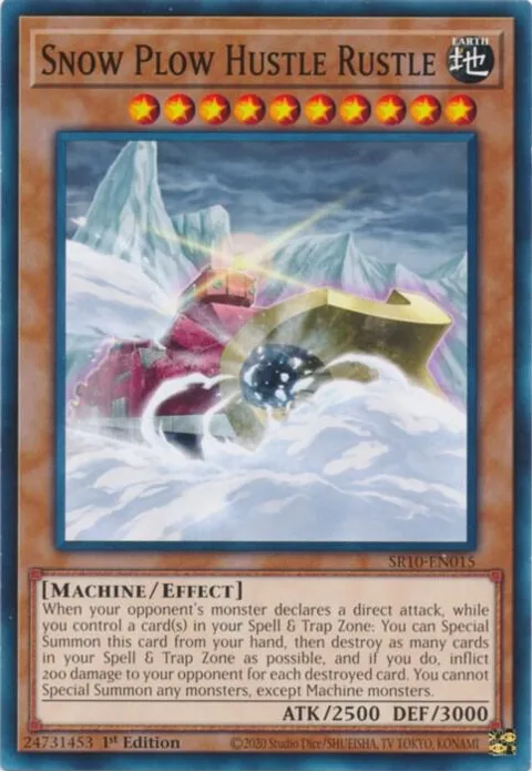 Snow Plow Hustle Rustle SR10-EN015 Yu-Gi-Oh card from Structure Deck: Mechanized Madness