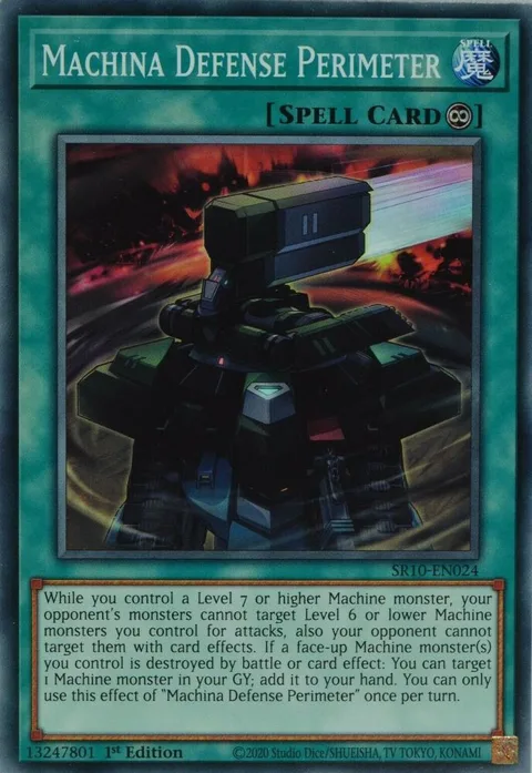 Machina Defense Perimeter SR10-EN024 Yu-Gi-Oh card from Structure Deck: Mechanized Madness