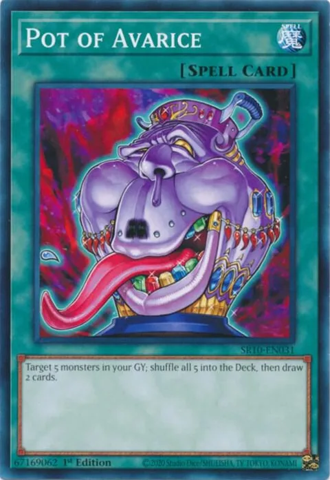 Pot of Avarice SR10-EN031 Yu-Gi-Oh card from Structure Deck: Mechanized Madness