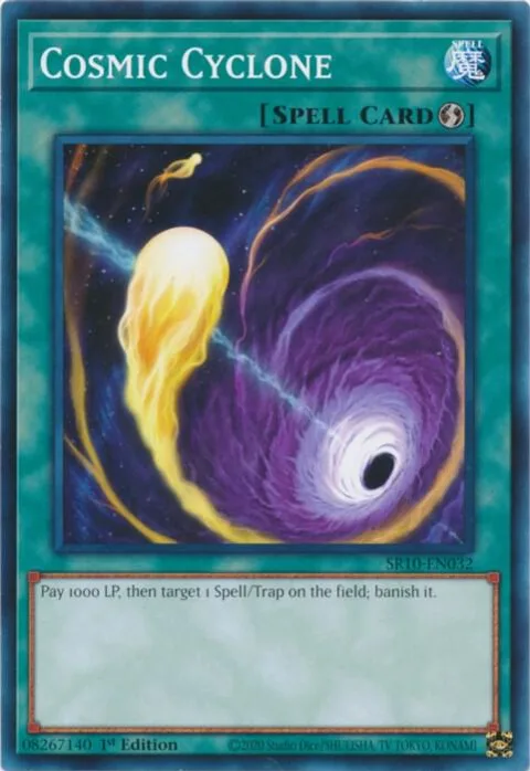 Cosmic Cyclone SR10-EN032 Yu-Gi-Oh card from Structure Deck: Mechanized Madness