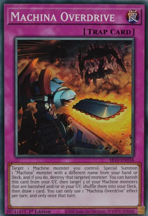 Machina Overdrive SR10-EN034 Yu-Gi-Oh card from Structure Deck: Mechanized Madness