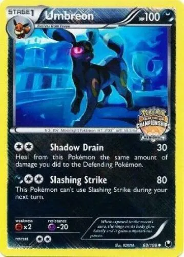 Umbreon - 60/108 Regional Championships #060/108 Holofoil Pokémon card from League & Championship Cards