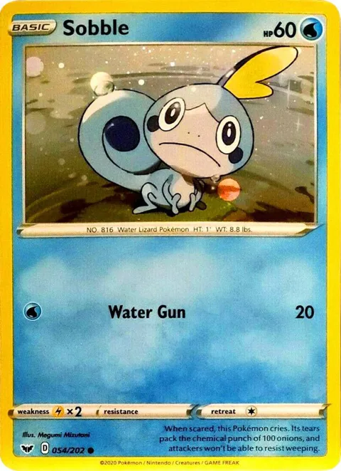Sobble - 54/202 Cosmos Holo #054/202 Holofoil Pokémon card from Blister Exclusives