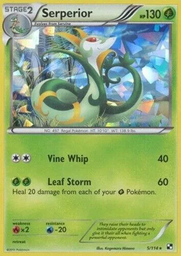 Serperior - 5/114 Cracked Ice Holo #005/114 Holofoil Pokémon card from Deck Exclusives