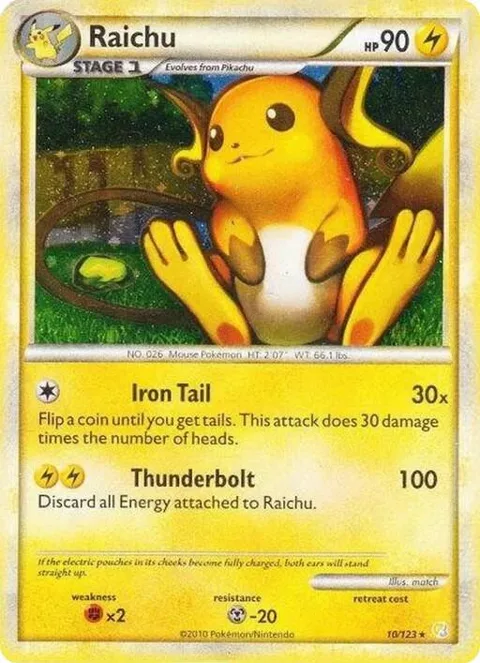 Raichu - 10/123 Cracked Ice Holo #010/123 Holofoil Pokémon card from Deck Exclusives