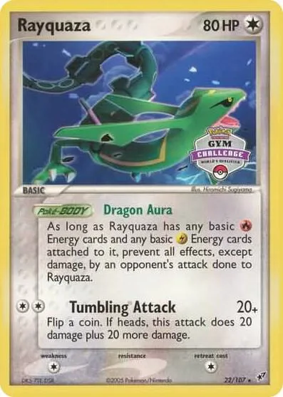 Rayquaza - 22/107 2004-2005 Gym Challenge #022/107 Pokémon card from League & Championship Cards