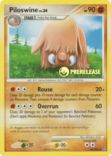 Piloswine - 46/100 Prerelease #46/100 Pokémon card from Nintendo Promos