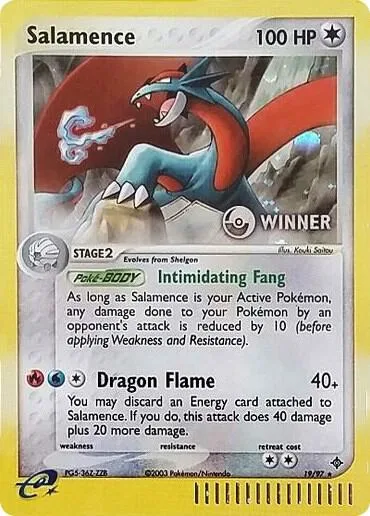 Salamence - 19/97 e-League [Winner] #19/97 Holofoil Pokémon card from Nintendo Promos