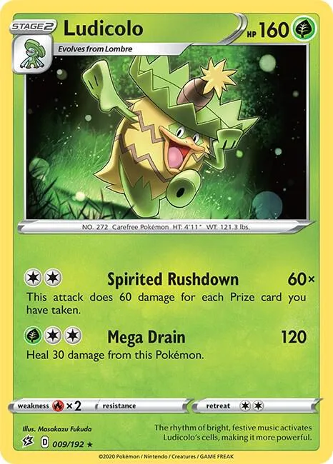 Ludicolo #009/192 Pokémon card from Rebel Clash