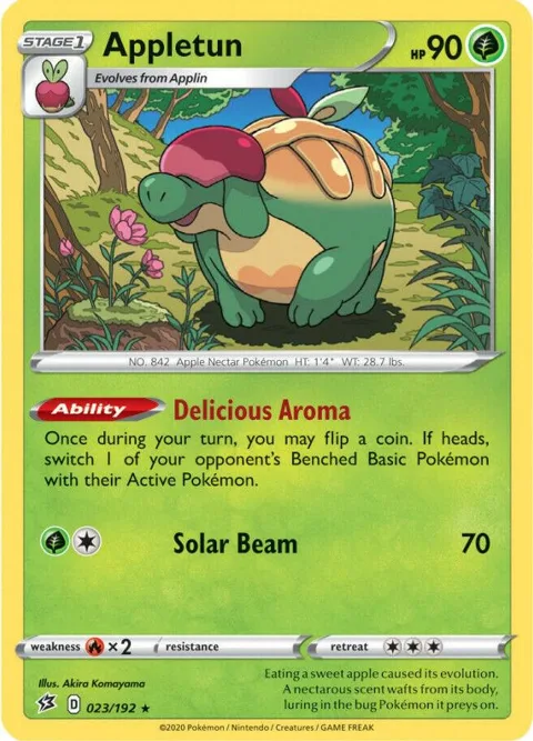 Appletun #023/192 Holofoil Pokémon card from Rebel Clash