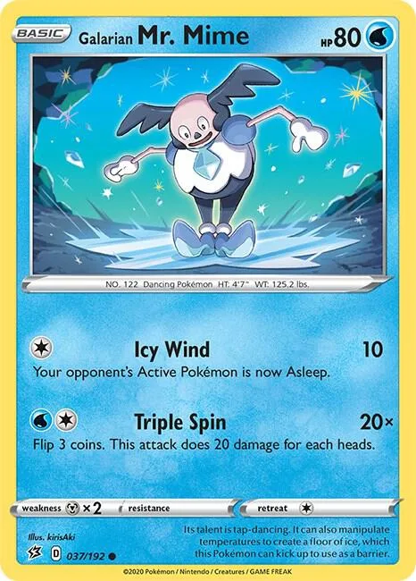 Galarian Mr. Mime #037/192 Pokémon card from Rebel Clash