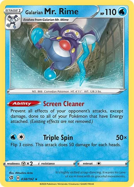 Galarian Mr. Rime #038/192 Pokémon card from Rebel Clash
