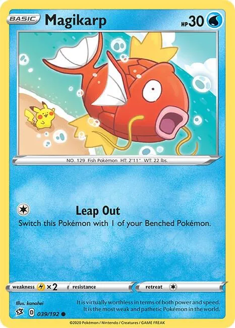 Magikarp #039/192 Reverse Holofoil Pokémon card from Rebel Clash