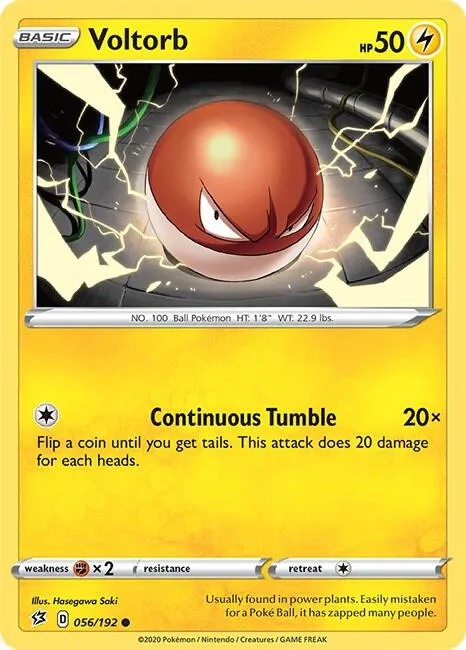 Voltorb #056/192 Pokémon card from Rebel Clash