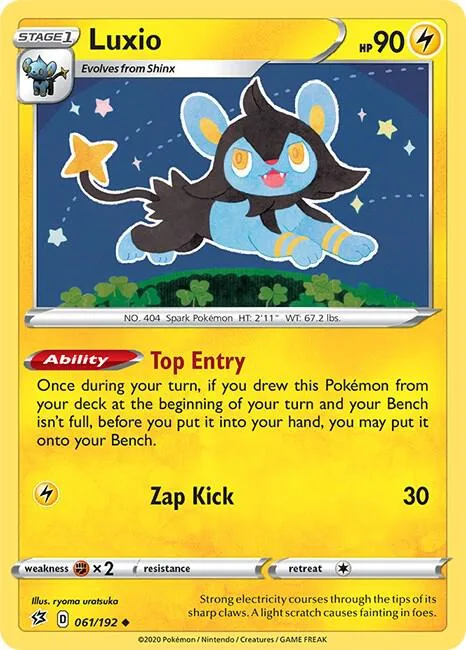 Luxio #061/192 Reverse Holofoil Pokémon card from Rebel Clash