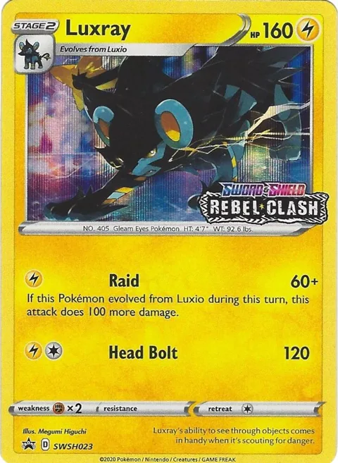 Luxray - SWSH023 Prerelease #SWSH023 Holofoil Pokémon card from Sword & Shield Promo Cards
