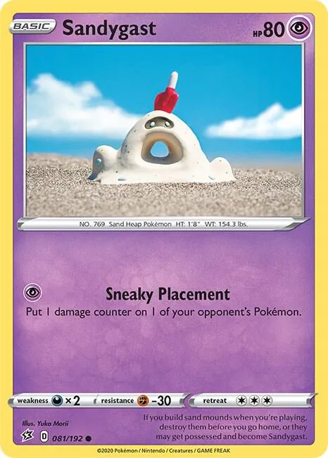 Sandygast #081/192 Reverse Holofoil Pokémon card from Rebel Clash