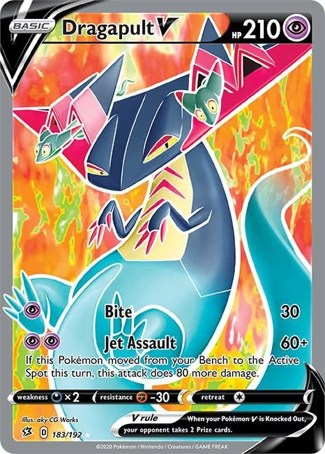 Dragapult V Full Art #183/192 Holofoil Pokémon card from Rebel Clash