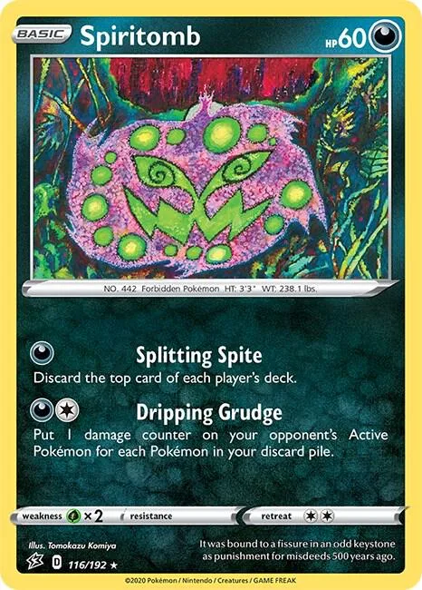 Spiritomb #116/192 Pokémon card from Rebel Clash